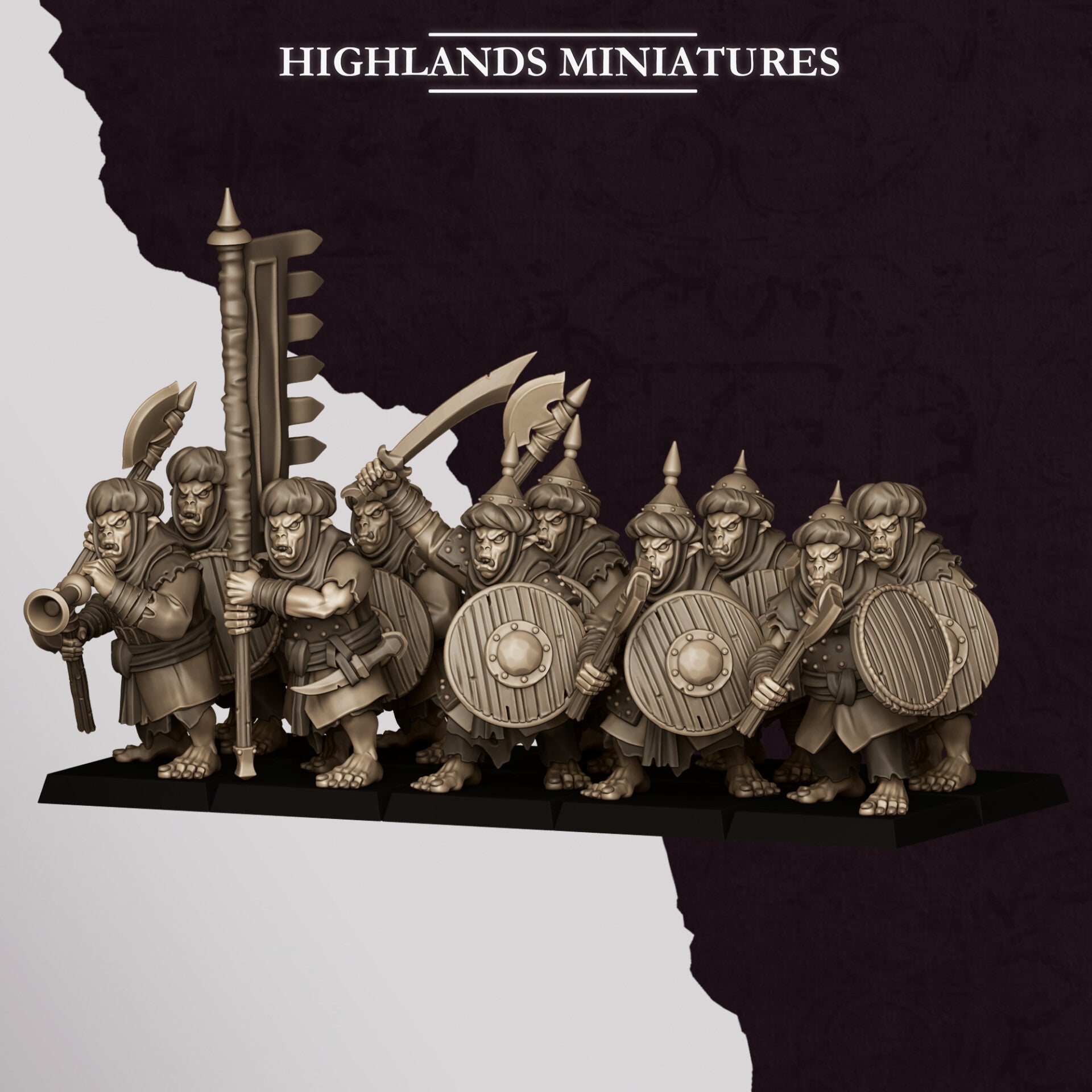Sons Of Marduk - Hobgoblin Warriors 10x (with command) - By Highlands Miniatures