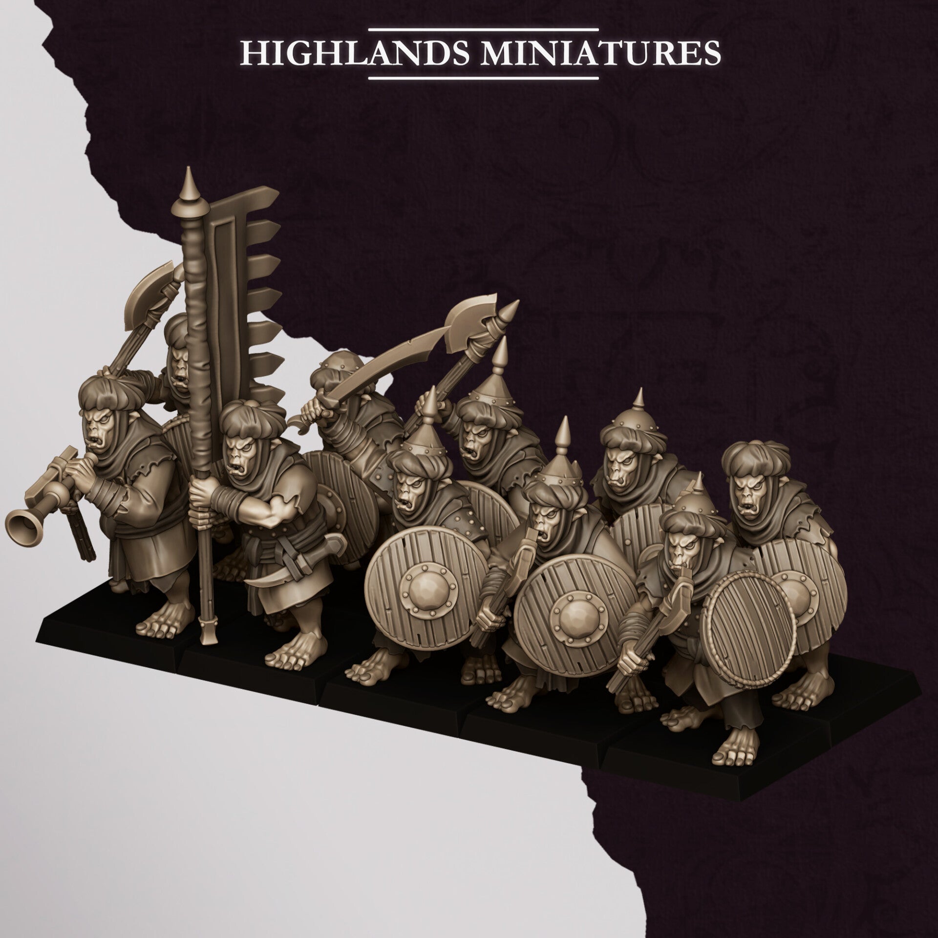 Sons Of Marduk - Hobgoblin Warriors 20x (with command) - By Highlands Miniatures