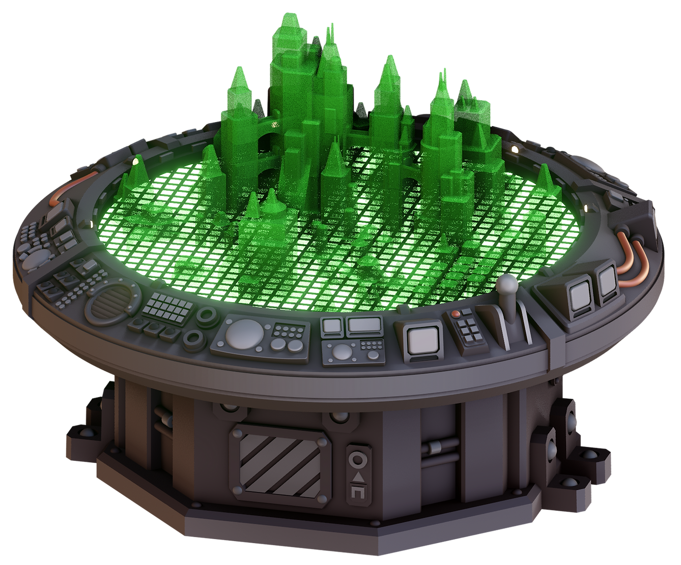 Grimdark Outpost - Holo Command Table - by War Scenery