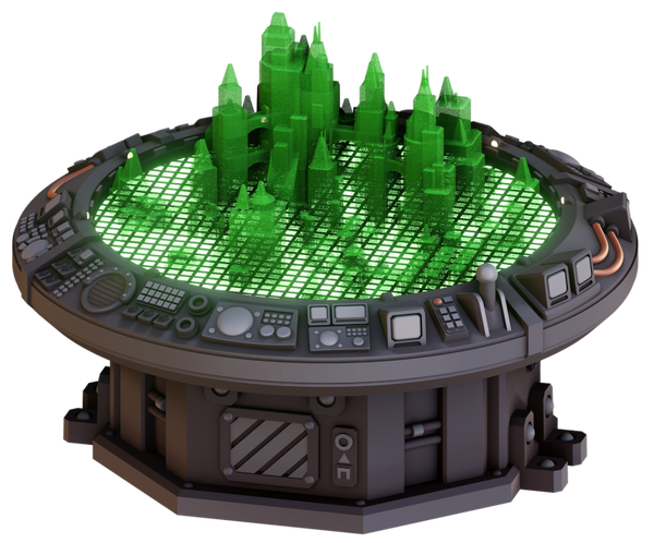 Grimdark Outpost - Holo Command Table - by War Scenery