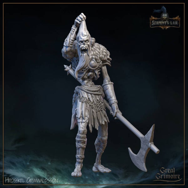 Serpents Lair - Hrosskel Grimwaldsson - 32mm - by Great Grimoire