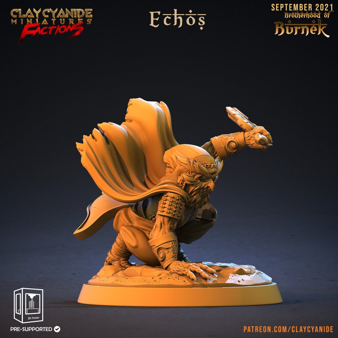 Brotherhood of Burnek - Echos - 32mm model - by Clay Cyanide