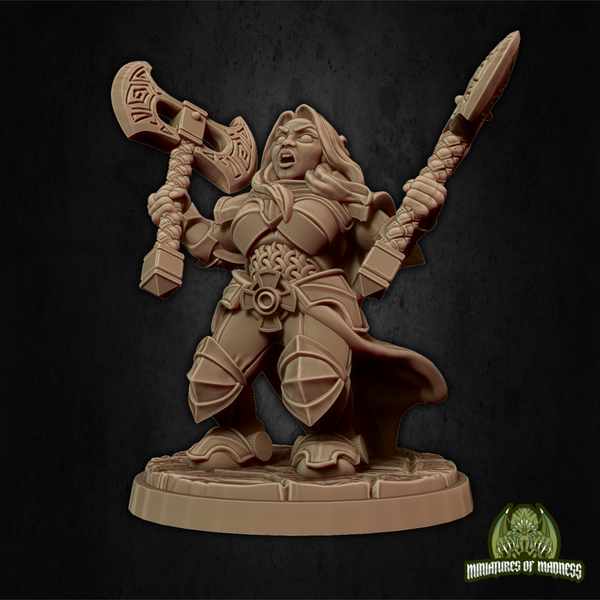 Hold My Dwarf - Ignes the Assoult - 32mm - by Miniatures of Madness