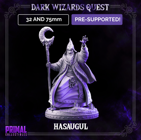 Dark Wizards Quest - Hasaugul Highmage - 32mm - by Primal Collectibles