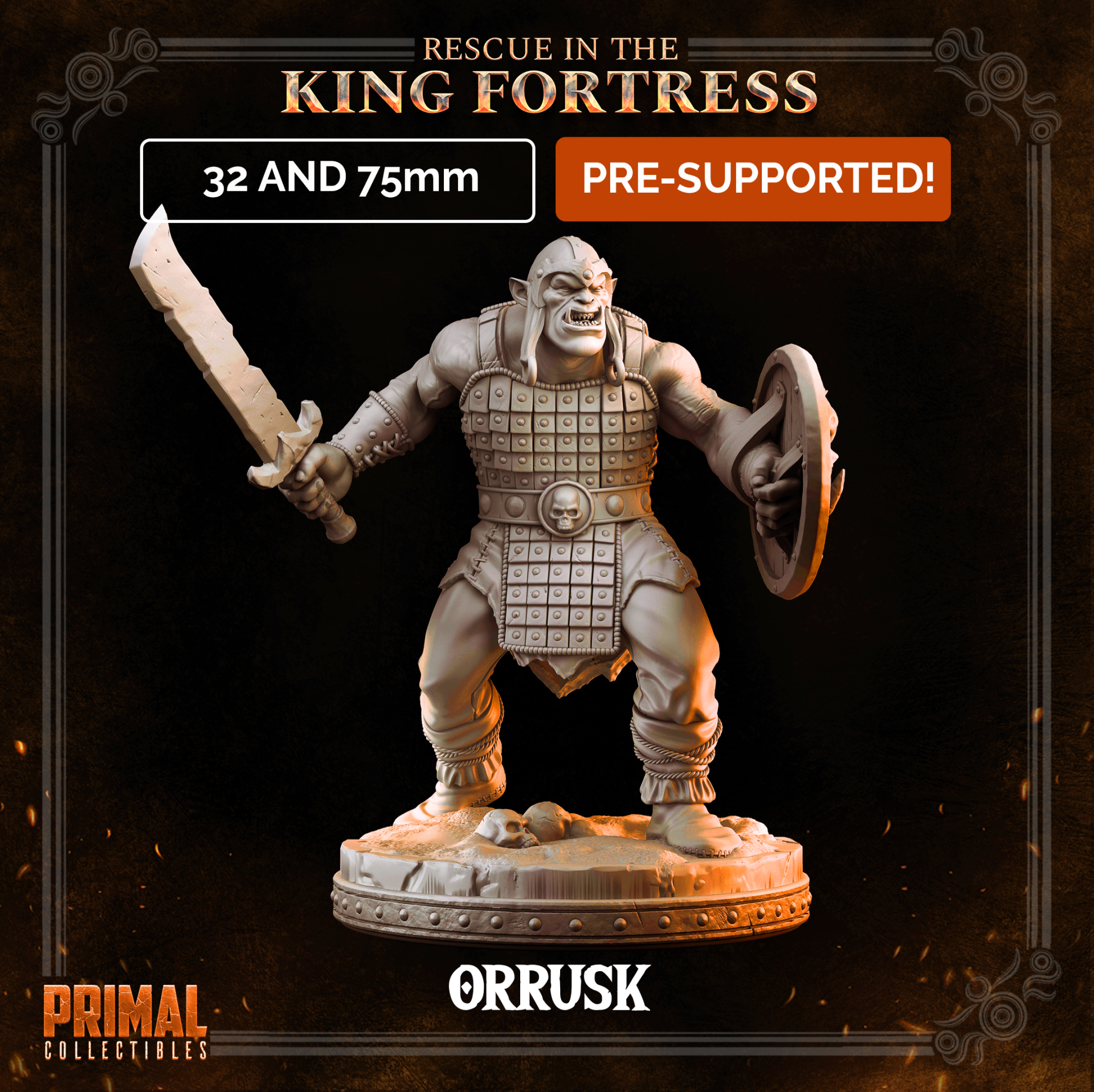 Rescue in the King Fortress - Orrusk Orc 1 - by Primal Collectibles