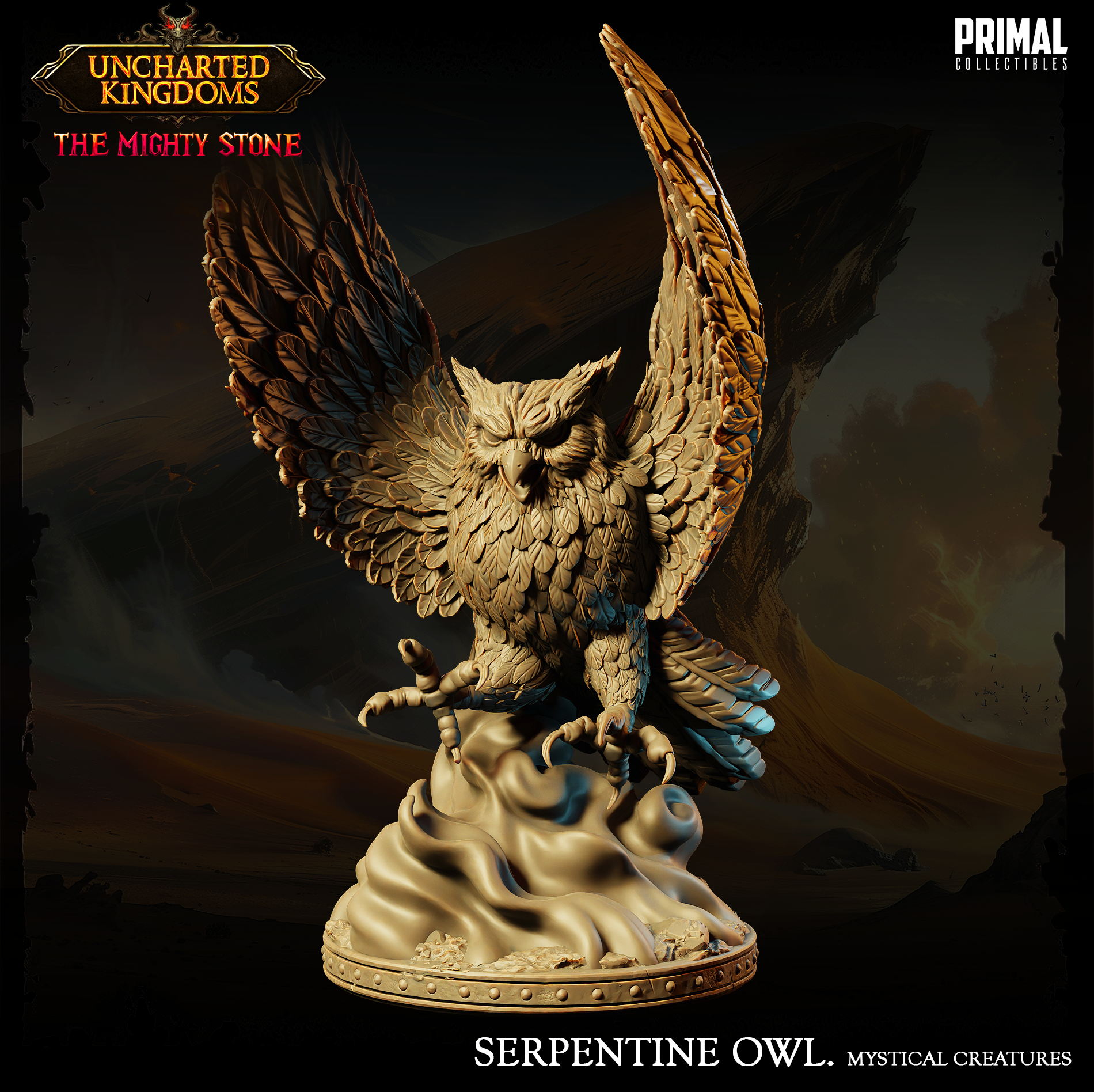 The Mighty Stone - Mystical Animals: Serpentine Owl - by Primal Collectibles