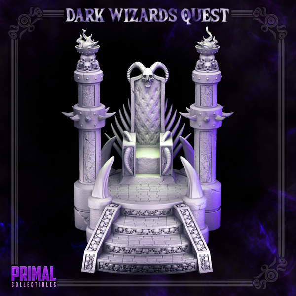 Dark Wizards Quest - Scenery: Noxus Throne - 32mm - by Primal Collectibles