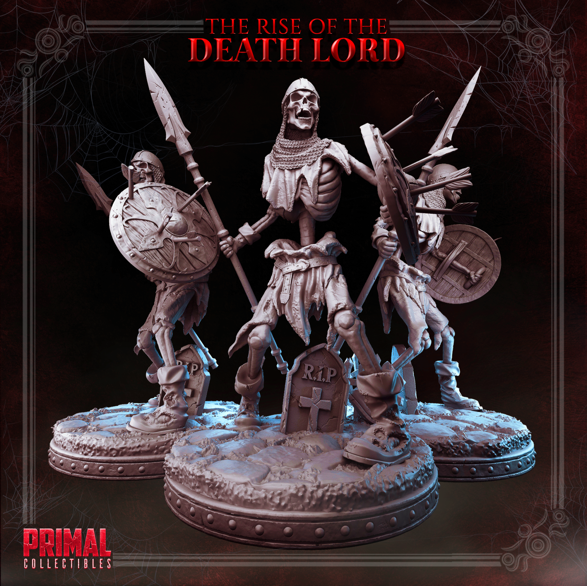 Rise of the Death Lord - 5x Skeleton 32mm - by Primal Collectibles