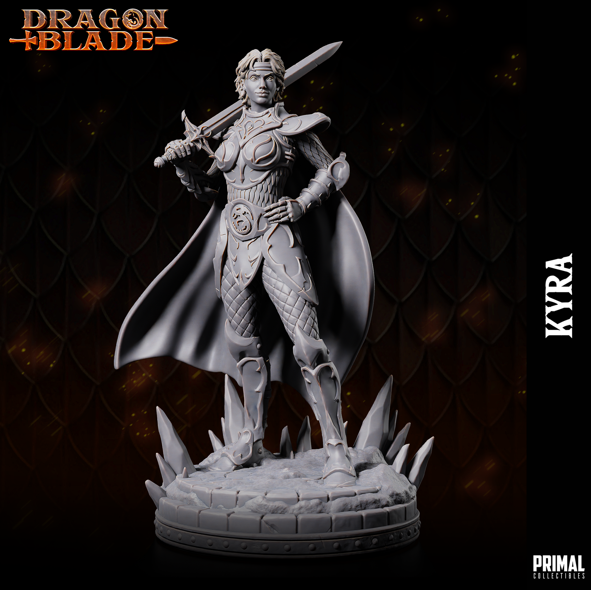 Dragon Blade - Kyra, Female Fighter (no helmet) - by Primal Collectibles