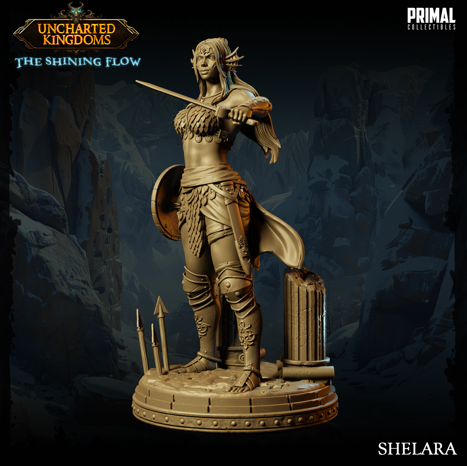 The Shining Flow - Shelara, Female Fighter - by Primal Collectibles