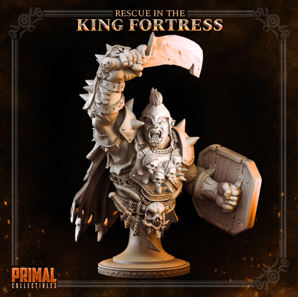 Rescue in the King Fortress - Throg Orc Warlord Bust - by Primal Collectibles