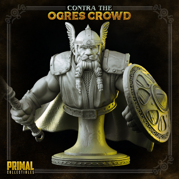 Contra Ogres Crowd - Dwarf Azaghal - Bust - by Primal Collectibles