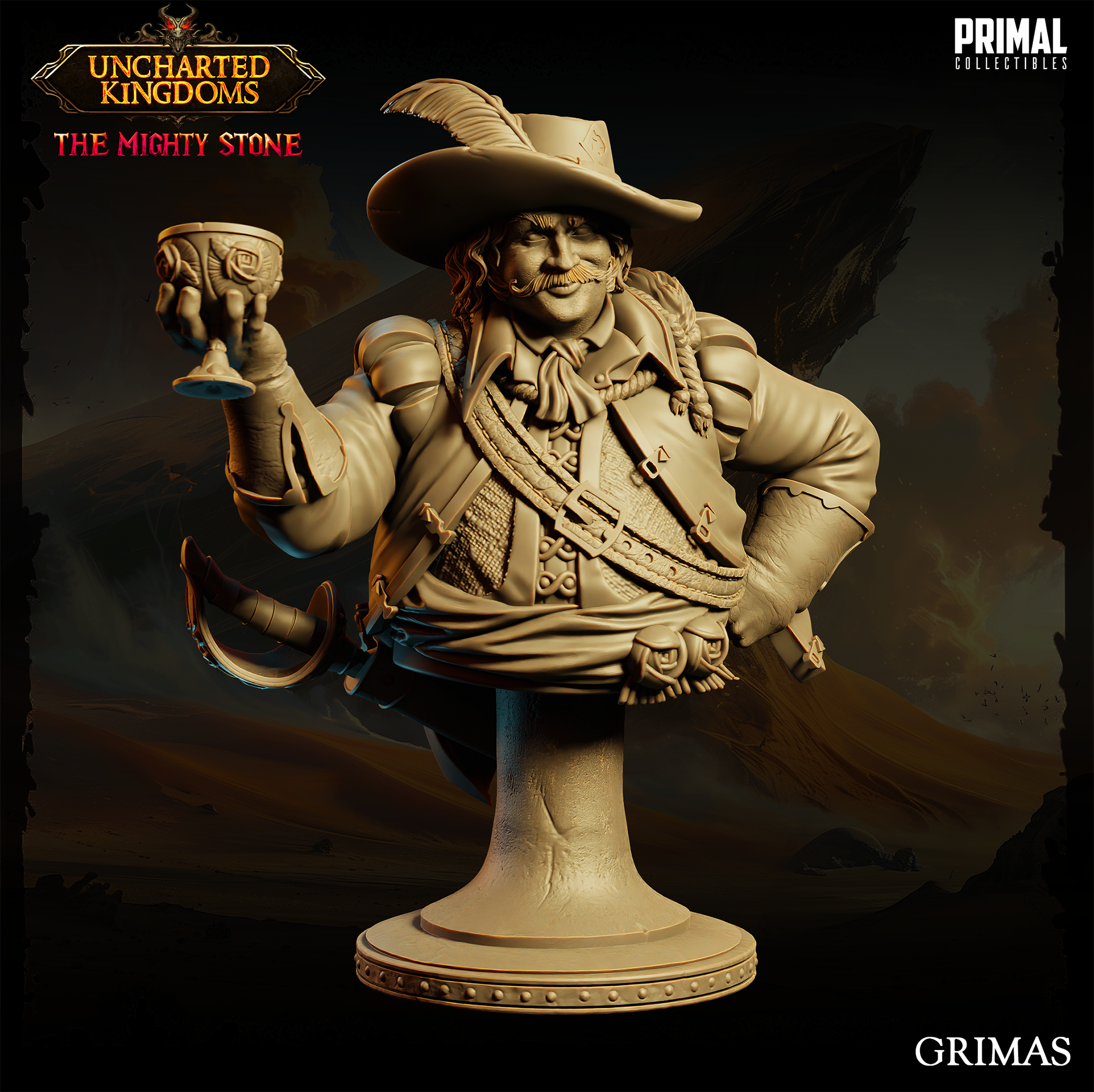 The Mighty Stone - Moneylender Grimas Bust- by Primal Collectibles