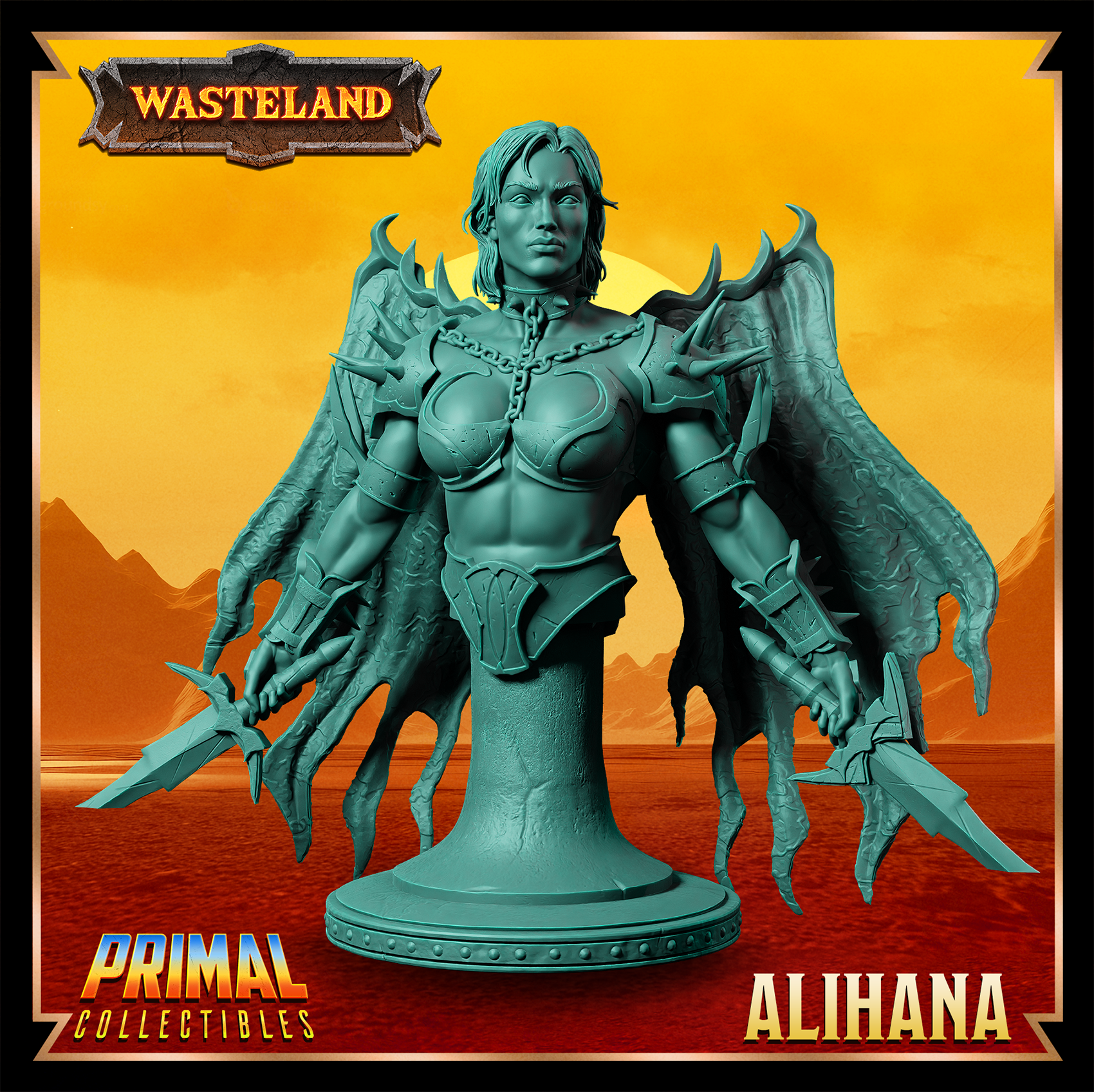 Wasteland - Warrior Alihana Bust, no helmet - by Primal Collectibles
