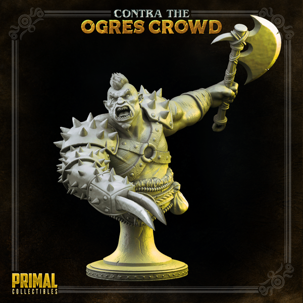 Contra Ogres Crowd - Thurok Ogre Chieftain - Bust - by Primal Collectibles