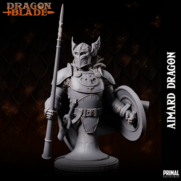 Dragon Blade - Amaird Dragon, Bust, Visor Closed - by Primal Collectibles