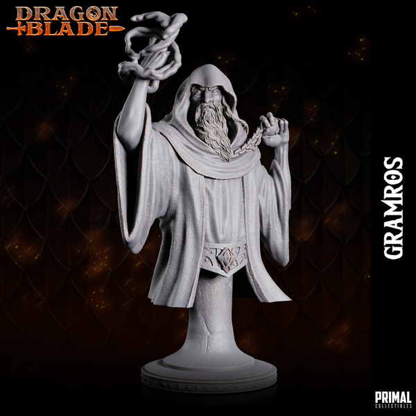 Dragon Blade - Dark Wizard Gramros Bust- by Primal Collectibles