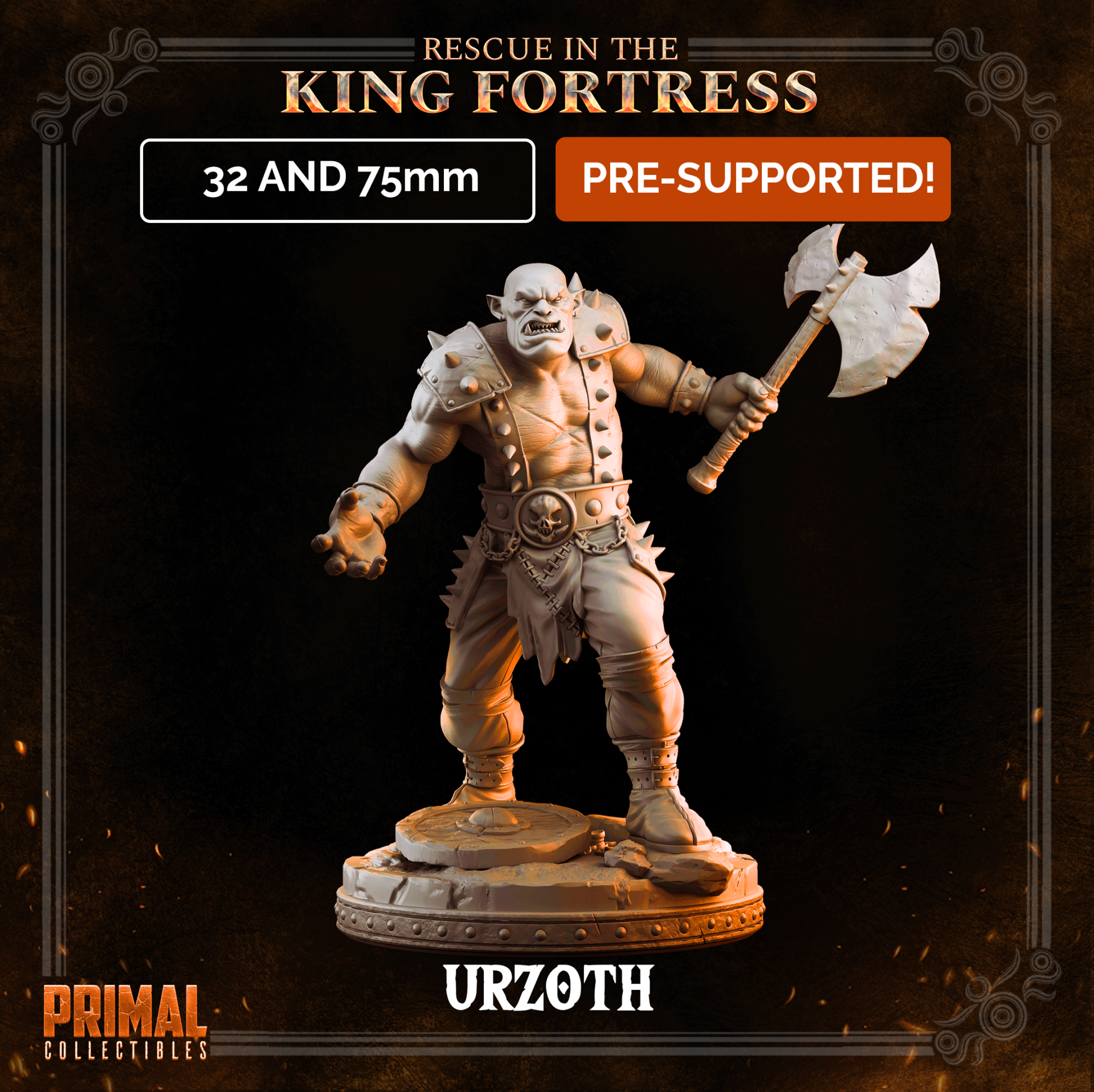 Rescue in the King Fortress - Urzoth Orc 3 - by Primal Collectibles