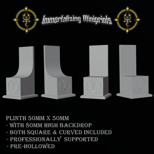 IMP - Square Plinth 50x50 with 80mm backdrop