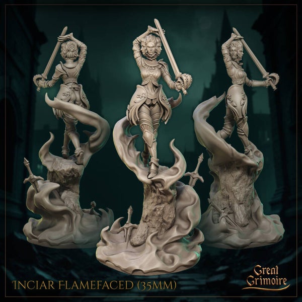 The City of Lost Souls - Inciar Flamefaced - 32mm - by Great Grimoire