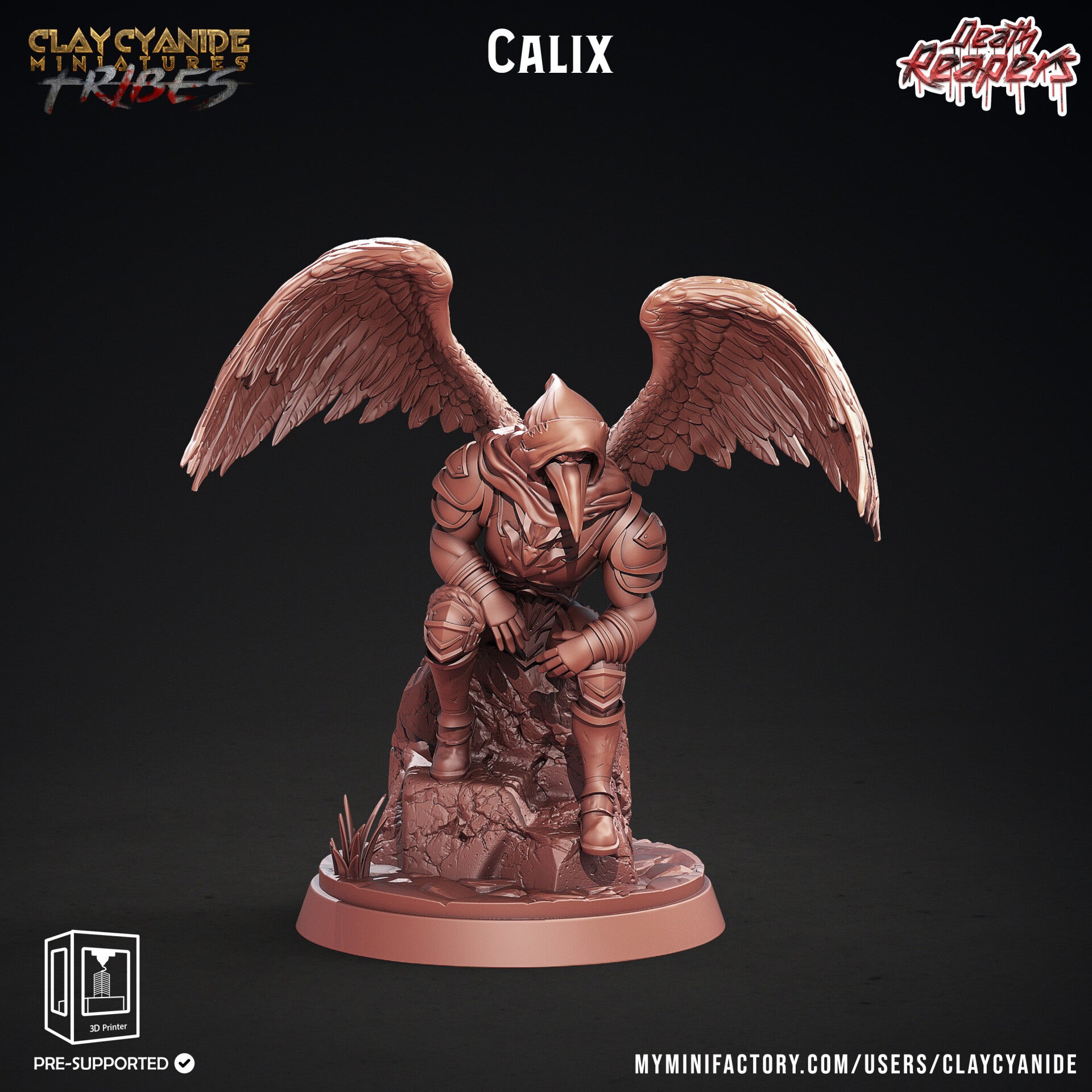 Death Reapers - Calix - 32mm model - by Clay Cyanide