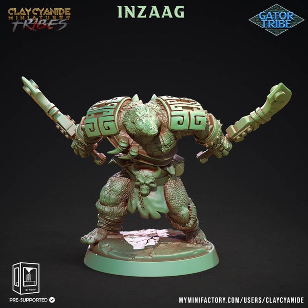 Gator Tribe - Inzaag - 32mm model - by Clay Cyanide
