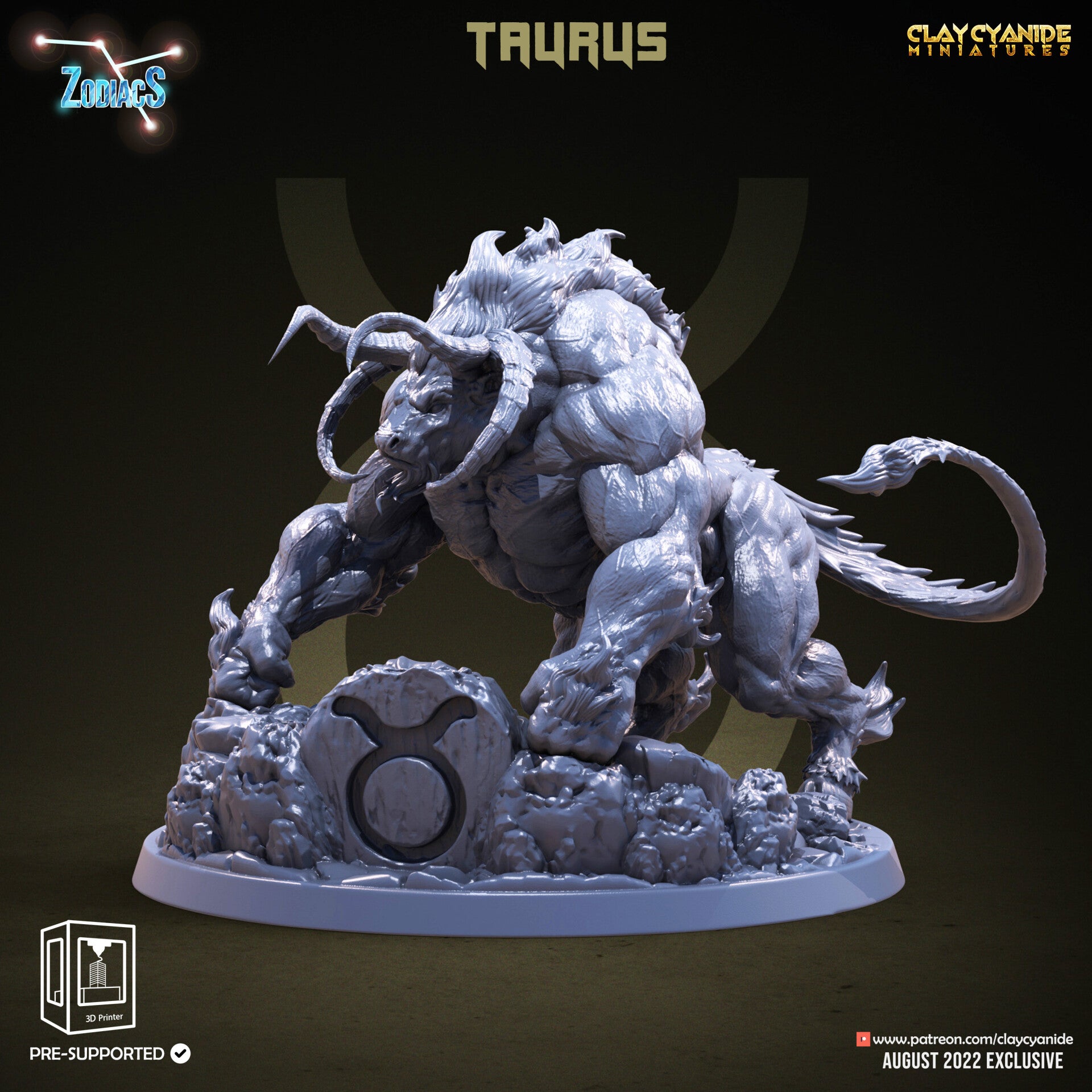 Zodiacs - Taurus - height ca 65mm (150%) - by Clay Cyanide
