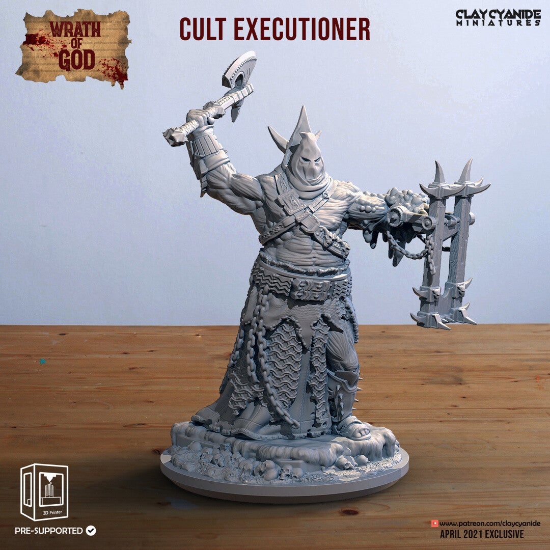 Wrath of God - Cult Executioner - 32mm large - by Clay Cyanide