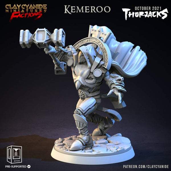 Thorjacks - Kemeroo - 32mm model - by Clay Cyanide
