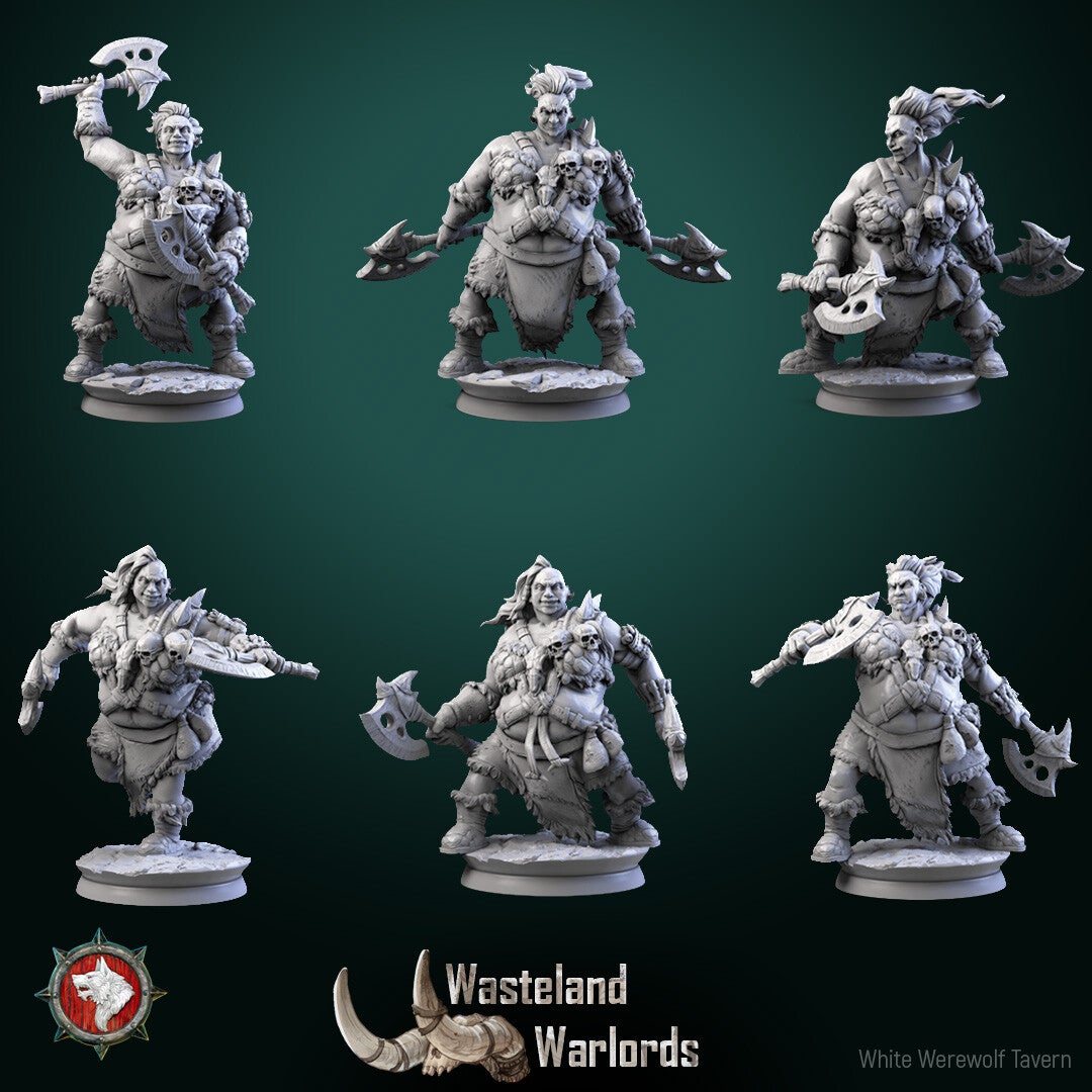Wasteland Warlords - Big Barbarian Females 6x - 32mm