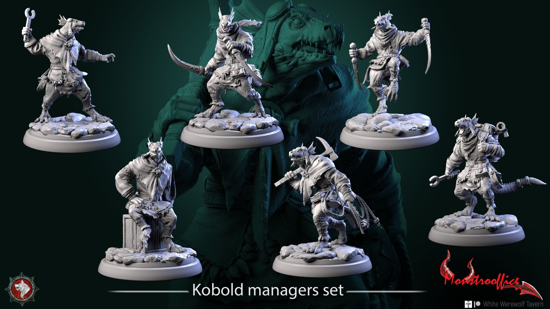 MonstroOffice - Kobold Managers Set - 6x 32mm