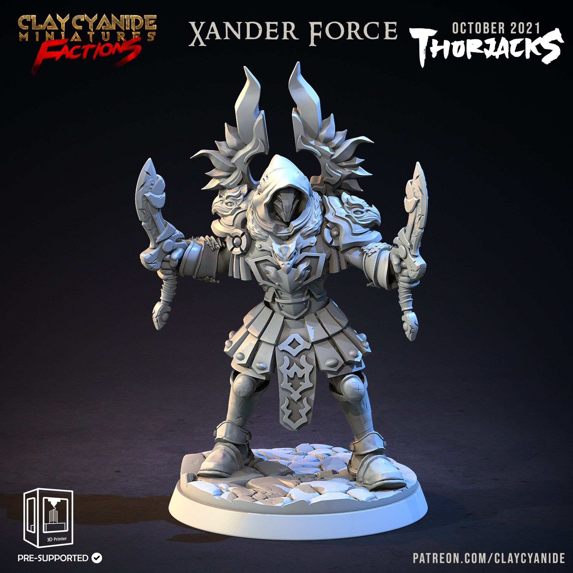 Thorjacks - Xander Force - 32mm model - by Clay Cyanide