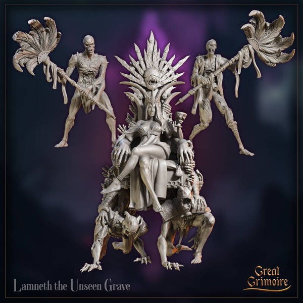Dark Messiah - Lamneth the Unseen Grave - 32mm - by Great Grimoire