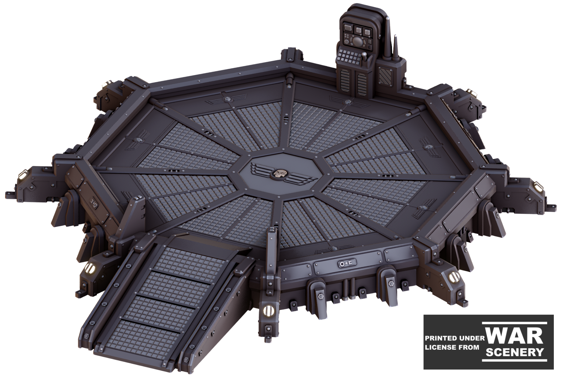 Grimdark Outpost - Landing Pad - by War Scenery