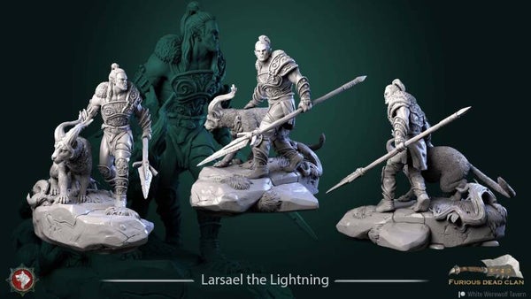 Furious Dead Clan - Larsael the Lightning  - 32mm