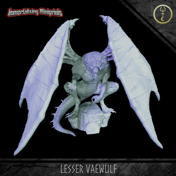 Lesser Vaewulf 3 - 32mm Large - by Immortalizing Miniprints