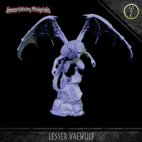 Lesser Vaewulf 4 - 32mm Medium - by Immortalizing Miniprints