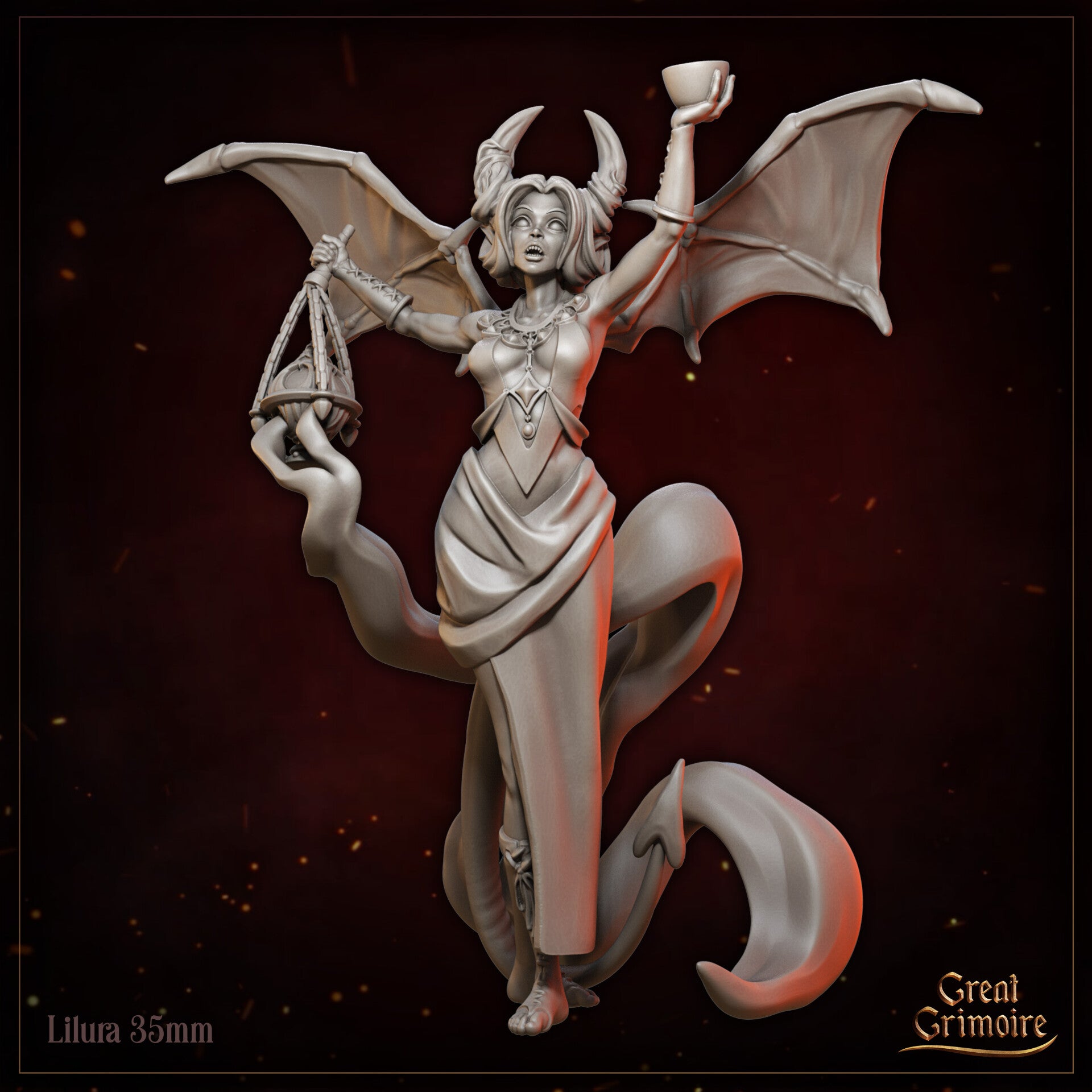 Chained by Shadow - Lilura - 32mm - by Great Grimoire