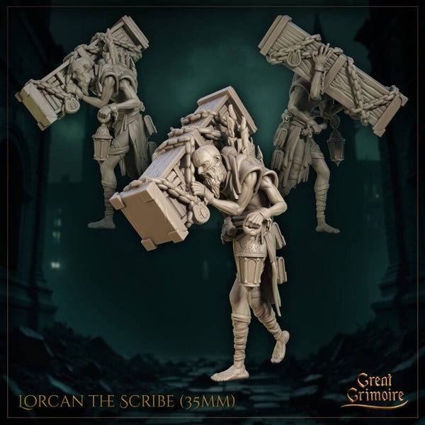 The City of Lost Souls - Lorcan the Scribe - 32mm - by Great Grimoire