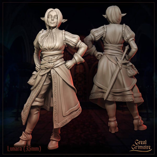 Shadows on the Blood Moon - Lunara - 32mm - by Great Grimoire