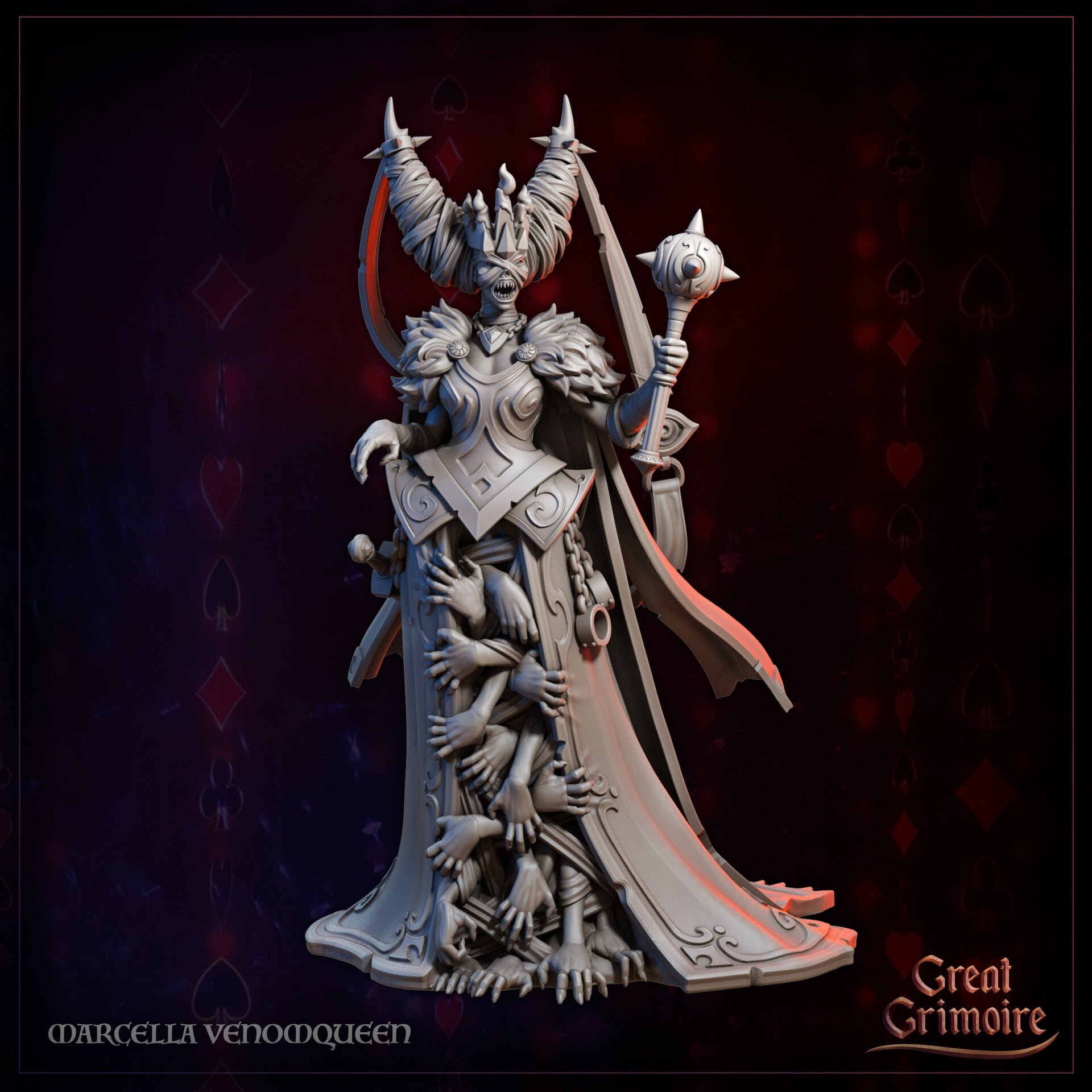 Macabre Masquerade - Marcella Venomqueen - 32mm - by Great Grimoire