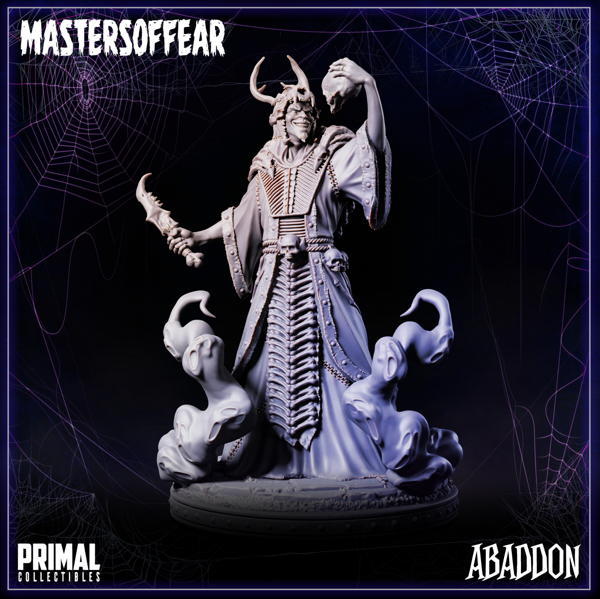 Masters of Fear - Abaddon Necromancer - 32mm - by Primal Collectibles