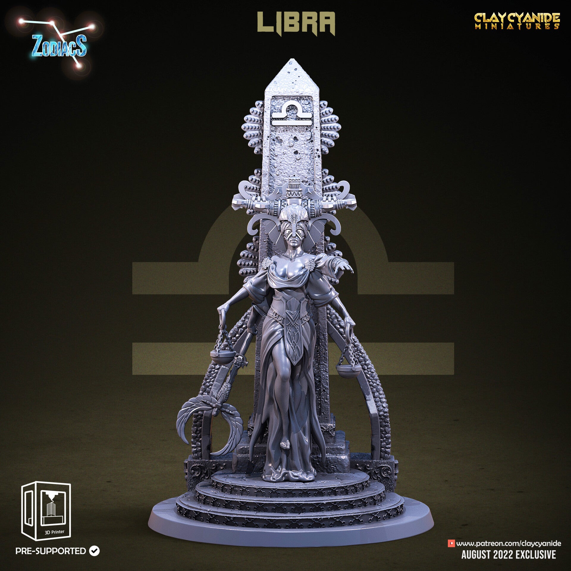 Zodiacs - Libra - height 97mm (100%) - by Clay Cyanide