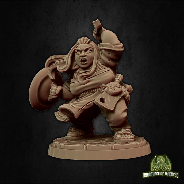 Hold My Dwarf - Mimma the Melee Housewife - 32mm - by Miniatures of Madness
