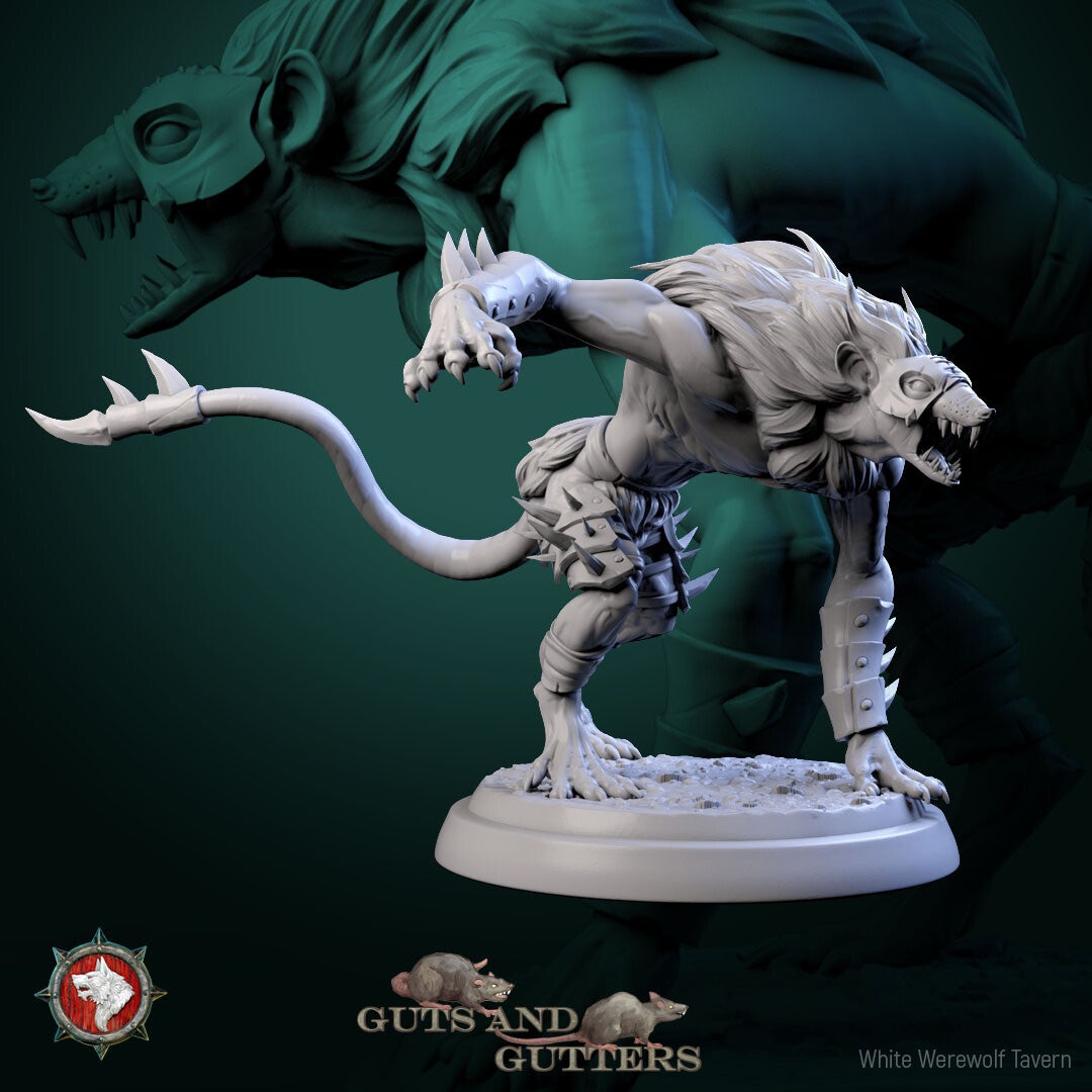 Guts and Gutters - Mutant Rat Mount V3 - 32mm Large