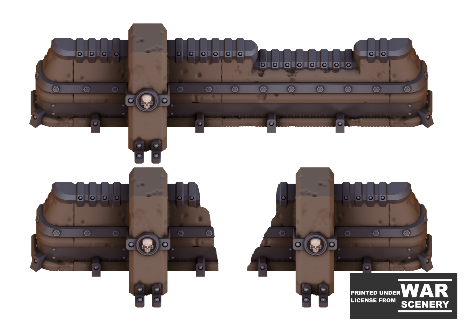 Grimdark Outpost - Modular Defense Wall - by War Scenery