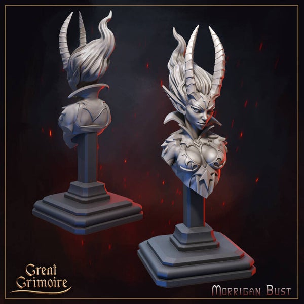 Burning Chaos - Morrigan - Bust - by Great Grimoire