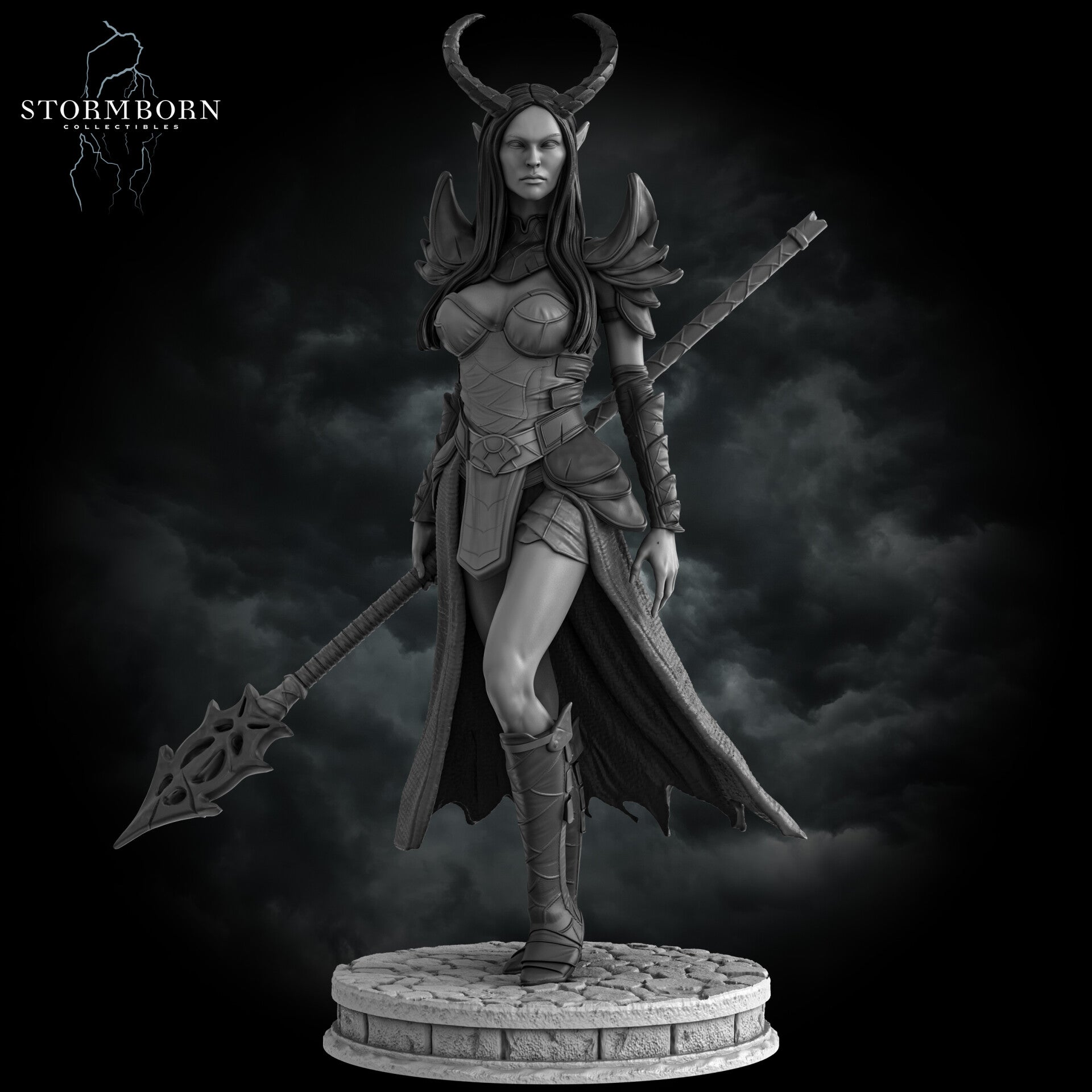 Morrigan, Tiefling Sorceress - Scale 32mm - by Stormborn Collectibles