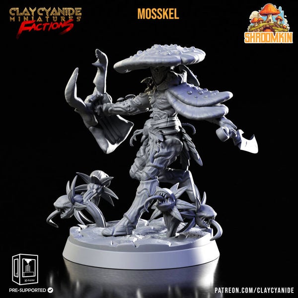 Shroomkin - Mosskel - 32mm model - by Clay Cyanide