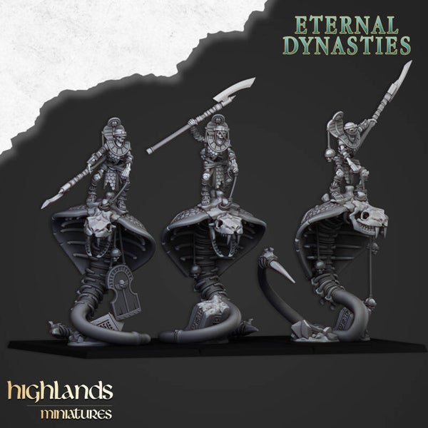 Eternal Dynasties - Mounted Ancient Guard Set 3x - By Highlands Miniatures